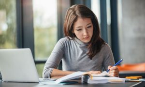 girl writing